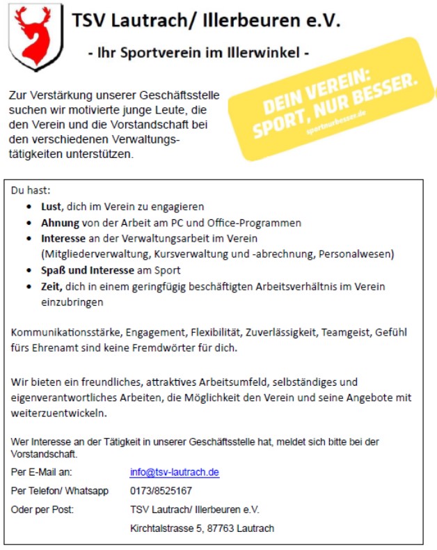 Stellenausschreibung